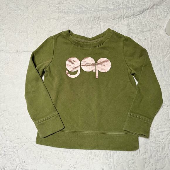 Gap Metallic Logo Pullover Sweatshirt Size 6/7 - Picture 2 of 5